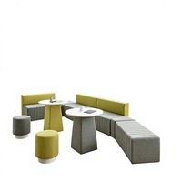 Ensemble de canapés modulaires modernes pour hall d'immeuble, hôtel, salon - Mobilier de bureau recouvert de tissu