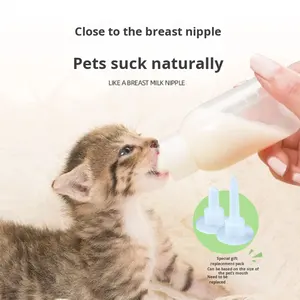 Biberón pequeño para mascotas, nuevo diseño de plástico con 1 año de garantía para cachorros, gatitos, chinchillas y conejos - Product Image 4