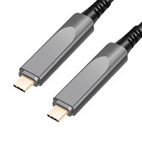 Kabel Serat Optik USB Type-C ke Type-C 3.2 Fitur Lengkap 10M 4K60Hz Pengisian Daya PD Data Video Audio untuk Laptop Monitor Ponsel