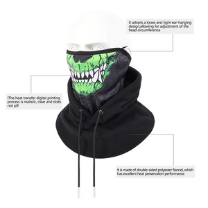 Masques de <span class=keywords><strong>ski</strong></span> chauds d'hiver, foulards en polyester coupe-vent pour le cyclisme en plein air, chapeaux, écharpes épaisses, couvre-<span class=keywords><strong>cou</strong></span> pour moto - Product Image 2