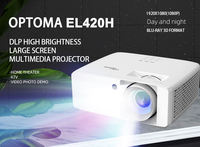 Projecteur laser DLP Optoma EL420H neuf, 3D, 120 Hz, 4K, 1080p, 4000 lumens, courte portée, portable, longue durée de vie, sans entretien, HDR, 16:9