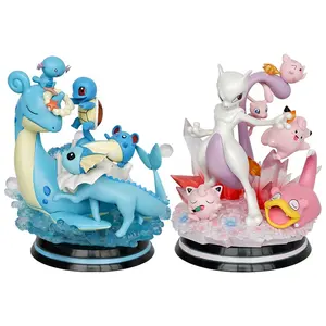 16cm PVC Pokemoned Mewtwo Dream Lapras Squirtle Lighten Anime Figure For Collection Decoration Model Toys