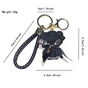 Creative Little Bear Keychain, 3D Cute Resin Animal Keychain Pendant for Bag <b>Backpack</b> Hanging Decor - Product Image 6