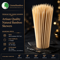 Brochettes coréennes en bambou naturel de 20 cm avec pointes aiguisées de qualité alimentaire pour le grillage de bœuf Bulgogi, vente en gros pour restaurants