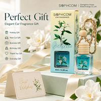 Diffuseur de parfum de luxe pour voiture 8ml, flacon en verre avec bouchon en bois, diffuseur d'huiles essentielles à suspendre, désodorisant pour voiture, idéal pour un cadeau, parfum d'ambiance premium