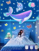 21 Ensembles Mini Veilleuses Projecteur de Lumière Galaxie Étoiles pour Chambre d'Enfant Rotation à 360° Dimmable pour Bébés Filles