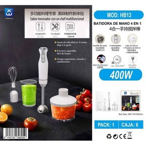 Mixeur plongeant 4 en 1 400W avec hachoir et fouet pour usage en cuisine - Product Image 3