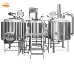 1000 Planta डे Cerveza Artesanal 10hl बीयर पक उपकरण के लिए 1000 लीटर बीयर बनाने की मशीन पेय