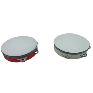 Tambourin à main en métal et bois, diamètre 10 cm, certifié CE EN71, pour danse, église, fête, mariage, enfants et adultes - Product Image 3