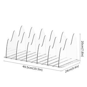 Organizador de armario extraíble plegable moderno, estante de tablero de partición, bolso de plástico, estante de almacenamiento, divisores, rectángulo multiusos - Product Image 5