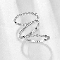 Magnifique Plata 925 Standard bague en argent multicouche empilable femmes bague Zircon pierres précieuses décoration femmes accessoire de mode