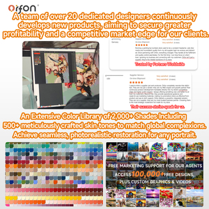 Orfon. ทาสีด้วยตัวเลขบนชิ้นไม้งานศิลปะกวางเรนเดียร์คริสต์มาสโชคดีของตกแต่งจี้ศิลปะทำจากไม้ทรงกลม - Product Image 4