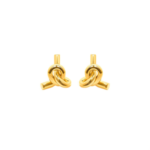 Fashion Stud <b>Earrings</b> 316L Stainless Steel PVD Gold Plating Sustainable Resistant <b>Knot</b> Design - Product Image 2