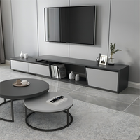 Meuble de salon Kejia, ensemble de table basse et de meuble TV en bois, style moderne et luxueux, meuble TV pour salon
