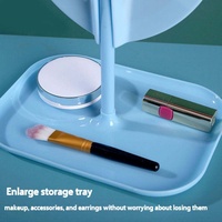 Miroir de maquillage LED en forme de cœur, miroir de maquillage détachable, miroir cosmétique de voyage avec lumières LED pour un cadeau de la Saint-Valentin, un anniversaire