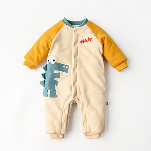En gros Bébé Chaud Vêtements 100% Coton bio <span class=keywords><strong>Nouveau</strong></span>-<span class=keywords><strong>Né</strong></span> Bébé Hiver Barboteuse - Product Image 2