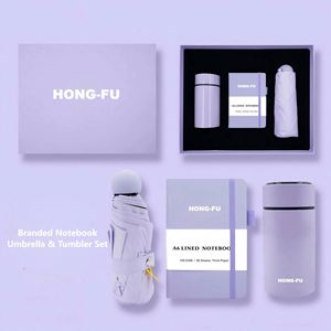 Promotional Corporate Giveaways PU Notebook Umbrella and Tumbler <b>Gift</b> Box With Custom Logo for Business Welcome <b>Gifts</b> - Product Image 6