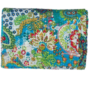 Couverture Rafraîchissante Imprimée Pastèque, Literie d'Été en Coton Patchwork, Couettes Artisanales Douces et Tendance Vert Froid - Product Image 3