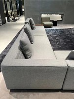 Canapé d'angle en L de style italien, design moderne et luxueux, idéal pour les petits et grands salons