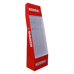 Custom DIY Free Standing Cardboard <strong>Display</strong> <strong>Stand</strong> Square Flat Pack with Hanging <strong>Pegs</strong> <strong>Rotating</strong> Feature for Jewelry <strong>Display</strong> - Product Image 1