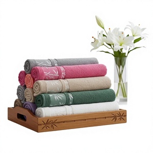 Serviette de bain et de visage en micro-coton et bambou de marque MYT-EX, ultra douce, absorbante, séchage rapide, tissu éponge premium, vente en gros - Product Image 1