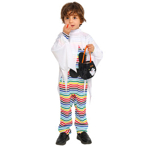 Disfraz colorido de diablo pequeño para Halloween para niños de 5 a 7 años, traje de cosplay para juegos de rol con bolsa de truco o trato - Product Image 3