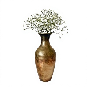 <b>Vintage</b> Style Metal Tabletop <b>Vase</b> Bedroom Living Room Modern Interior Decoration Flower <b>Vases</b> & Pot For Home Gold Color Latest - Product Image 1