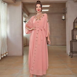 Abaya Aberta de Chiffon SIPO, Kaftan de Dubai e Turquia, Cardigã Muçulmano, Vestidos Abayas para Mulheres, Robe Casual, Kimono Feminino, Caftan - Product Image 5