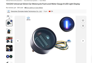 Medidor de Nivel de <span class=keywords><strong>Combustible</strong></span> <span class=keywords><strong>Universal</strong></span> de 52 mm para Coche y Motocicleta 12V/24V de Gran Venta a Precio de Fábrica con Pantalla de 8 Luces LED - Product Image 6