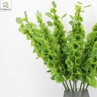 Plantes artificielles de haute qualité, herbe clochette verte, feuilles de coquille à toucher réel, plantes artificielles en forme de pagode, décoration pour mariage, événement, fête, hôtel