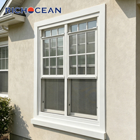 Fenêtres à double battant en aluminium coupe-vent au design moderne RICHOCEAN, fenêtre à simple battant sur mesure pour maison
