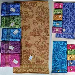 Asciugamano all'ingrosso di cotone poliestere cotone poliestere misto spugna asciugamano a buon mercato - Product Image 2