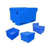 MJW 800L Bac à palettes isotherme à double paroi en LLDPE, étanche, rotomoulé, boîte de conservation thermique pour aliments, pour le transport de fruits de mer