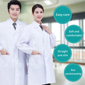 Vente en gros de vêtements de travail professionnels unisexes Xl uniformes d'hôpital en coton et polyester respirant blouse de laboratoire blanche pour la sécurité des médecins - Product Image 3