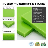 Feuille d'isolation en plastique technique découpée CNC, sur mesure, verte, haute densité, résistante à l'usure, épaisseur 0,2-3 mm, MOQ 1 pièce