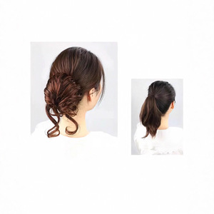 Perruque chignon Am41 26 en soie K et soie P, style enroulé, pour usage quotidien, usage général - Product Image 2