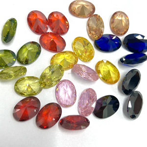 ビッグサイズ6*9mm〜12 * 14mm楕円形ピンクダイヤモンドカット石ルースピンクジルコン石価格キュービックジルコニア宝石 - Product Image 4