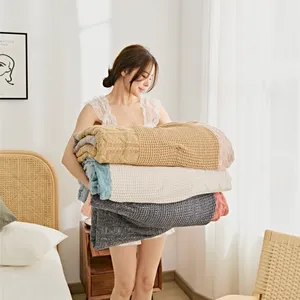 Cotton knitting creative stitching blanket patchwork comforter for sofa bed