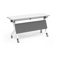 Meubles de bureau modulaires pour salle de conférence, bureau de formation pliable avec roulettes