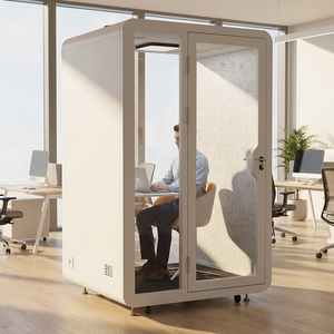 Cabina Telefónica Portátil Comercial Insonorizada, Cabina de Grabación con Aislamiento Acústico para Grabación Vocal en Call Center - Product Image 1