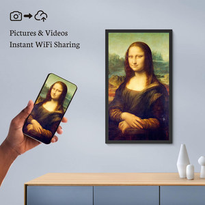 <span class=keywords><strong>Cadre</strong></span> photo numérique d'art de galerie privée de 21,5 pouces, <span class=keywords><strong>cadre</strong></span> numérique LCD avec écran anti-reflets, toile, Wifi, télécommande, pour la maison - Product Image 3