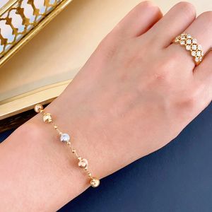 Xinfly Vintage 18K Gold Flashing Three-Color Cat's Eye Bracelet Au750 <b>Light</b> Gold for Women for Gifts Parties Weddings - Product Image 3