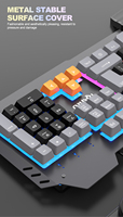 Clavier de jeu filaire coloré à 104 touches avec ensemble de souris optique sensation mécanique multifonction pour ordinateurs de bureau PC