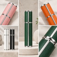 Flacon de parfum de voyage 10 ml en cuir PU, atomiseur portable rechargeable pour parfum, toner, ou comme cadeau