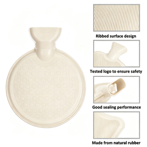 Belle bouteille d'eau chaude ronde mini de 1000 ml avec housse en peluche <span class=keywords><strong>renard</strong></span>, idéale pour se réchauffer les mains - Product Image 5