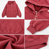 Sweat à capuche ample rétro pour homme, fabriqué en usine, 100 % coton, style streetwear décontracté et oversize