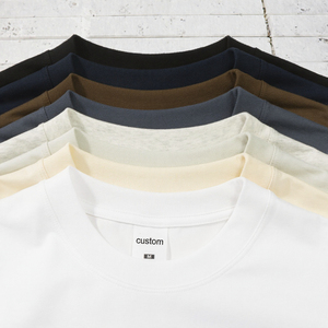Streetwear 2026 personnalisé à manches courtes, coupe classique, 100% coton lourd uni - Product Image 3