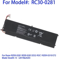 RC30-0281 de batterie d'ordinateur portable de qualité pour Razer RZ09-0281 RZ09-02812E52-R3C1 RZ09-0310 E72 Blade Stealth 13