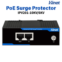 Pelindung Lonjakan Arus Gigabit PoE Industri 10KV 6KV DIN-Rail 10/100/1000M IP40 untuk CCTV, Kereta Api, dan Jaringan Luar Ruangan