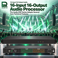 Processeur audio DQINFOS 16x16 ADI DSP avec AFC AEC AGC ANC AM RS232, matrice de commutation complète pour l'audio de scène